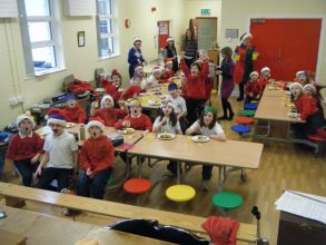  Crackers and turkey and pudding and ice-cream ........... and a great time at our  Christmas Dinner!